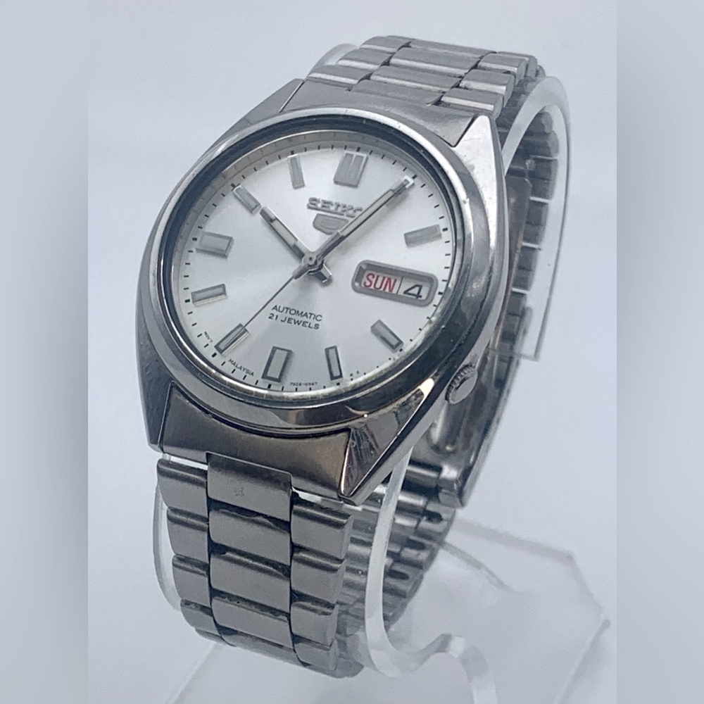 Seiko 5 Men’s Automatic Day Date Watch 7S26–0481, 21 Jewels